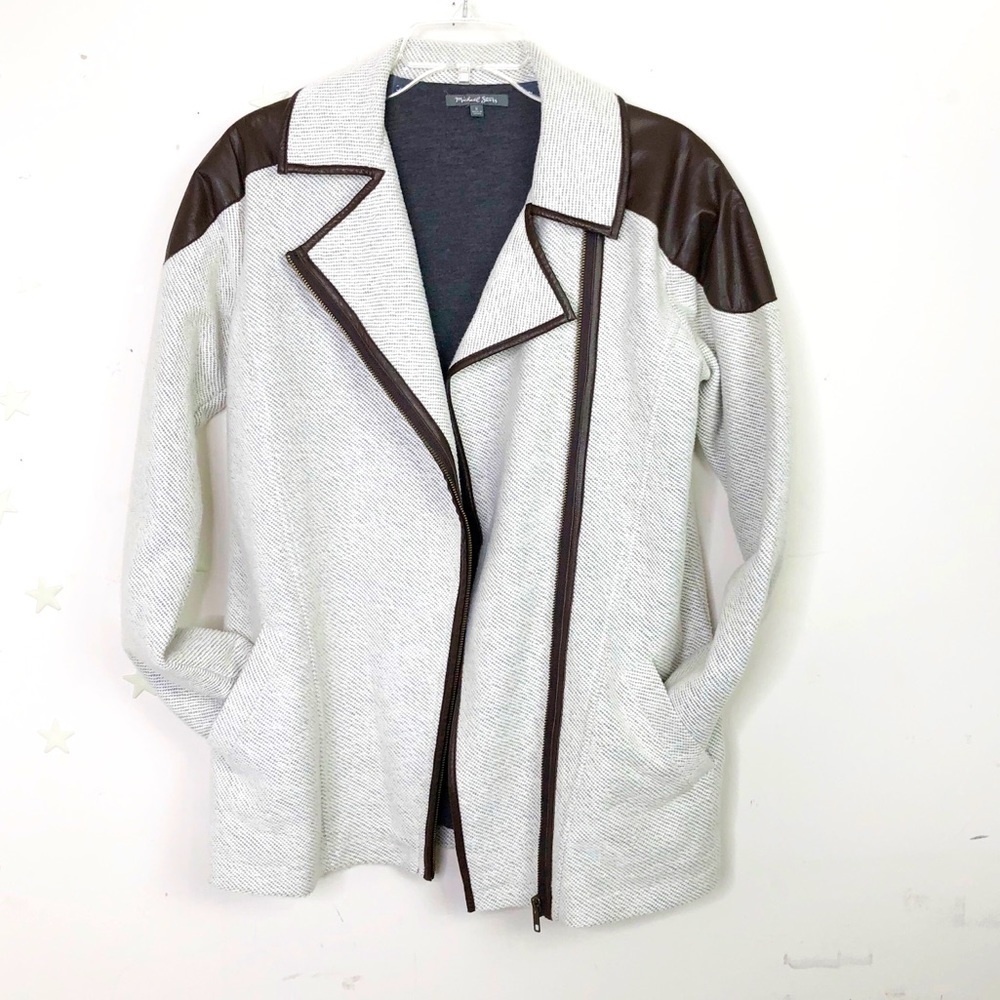 𝅺Micheal Stars small Abalone moto jacket